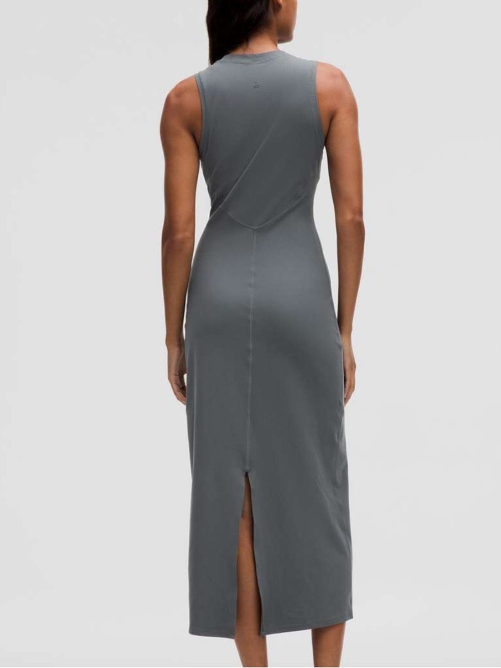 NWT $128 Lululemon All Aligned Ribbed Midi Dress Oil Grey